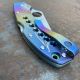 Abby's MOD "Butterfly Knife" Custom Delica 4 MOD 2 Titanium S30V Blade Folding Knife